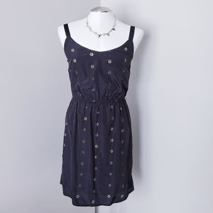 BEBOP Black Dress with Peekaboo Beige Flowers